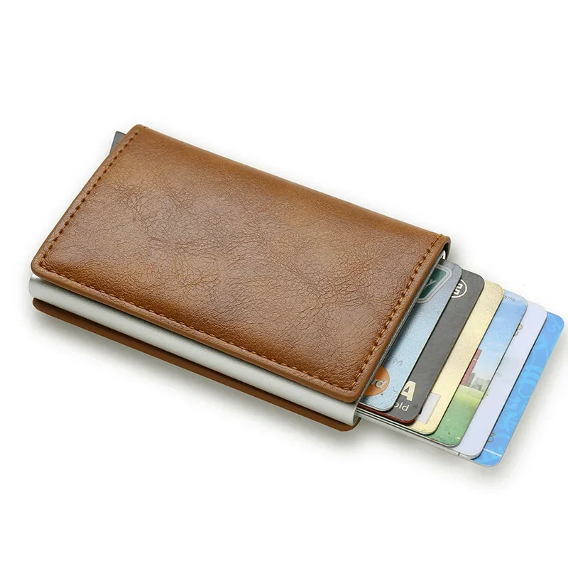 Leather Pop-Up Wallet with RFID Blocking | Slim Minimalist Card Holder for Men - Image 15