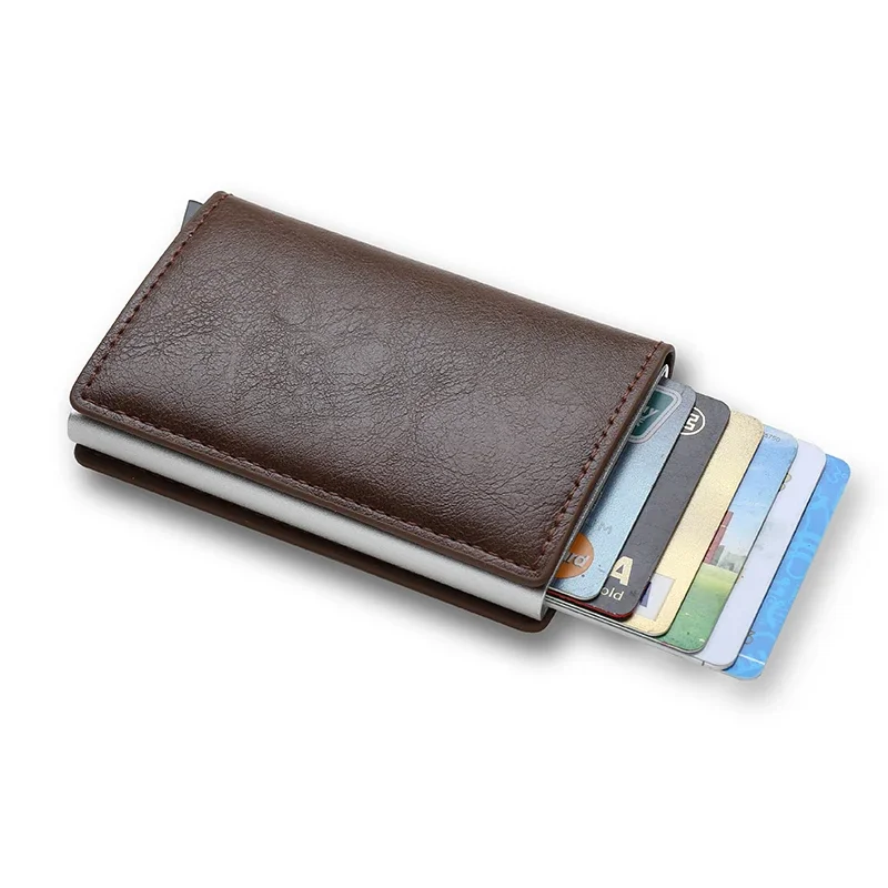 Leather Pop-Up Wallet with RFID Blocking | Slim Minimalist Card Holder for Men - Image 12