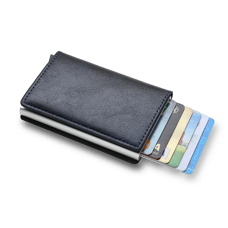 Leather Pop-Up Wallet with RFID Blocking | Slim Minimalist Card Holder for Men - Image 14