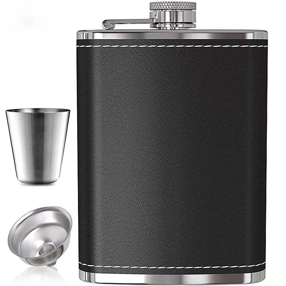 8oz Portable Stainless Steel Whiskey Flask