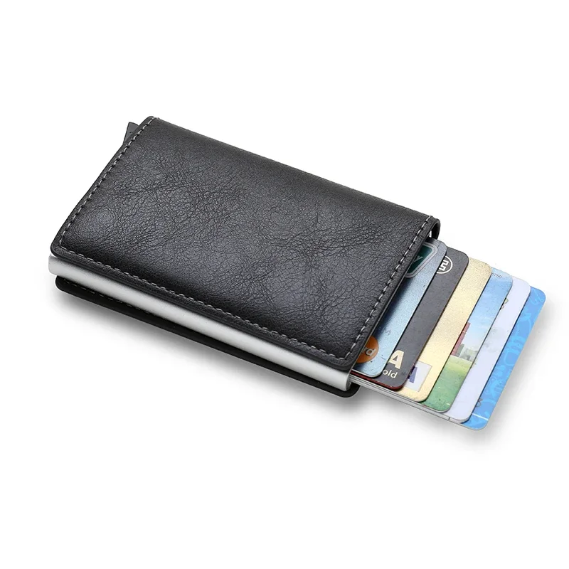 Leather Pop-Up Wallet with RFID Blocking | Slim Minimalist Card Holder for Men - Image 16