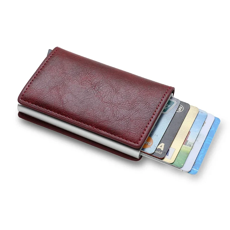 Leather Pop-Up Wallet with RFID Blocking | Slim Minimalist Card Holder for Men - Image 13