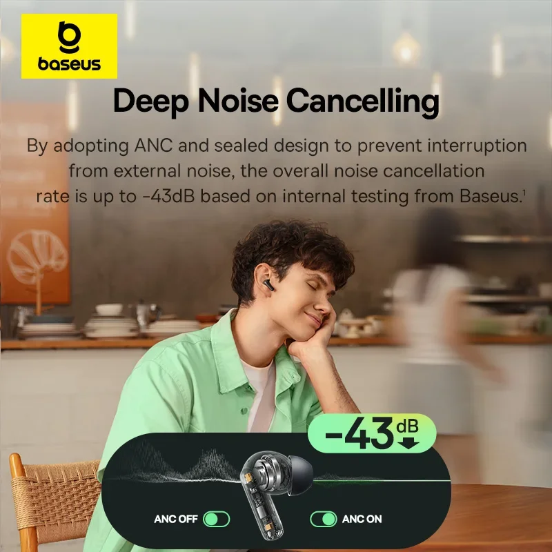 Baseus Bass EP10 NC Noise Cancelling Ear buds - Image 2