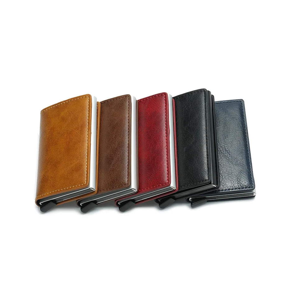 Leather Pop-Up Wallet with RFID Blocking | Slim Minimalist Card Holder for Men - Image 5